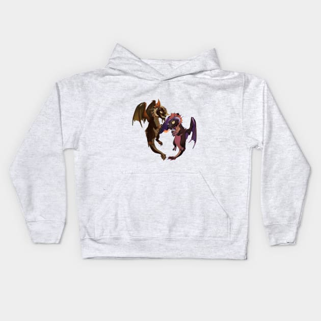 World of Warcraft, Nefarian & Onyxia Kids Hoodie by SYnergization